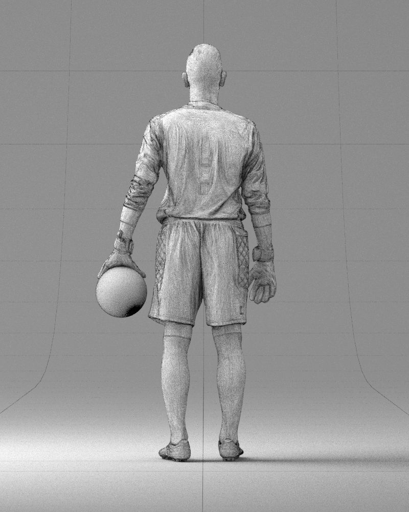 000318 Soccer Goalkeeper with Ball 1114 3dp 3D print model_21