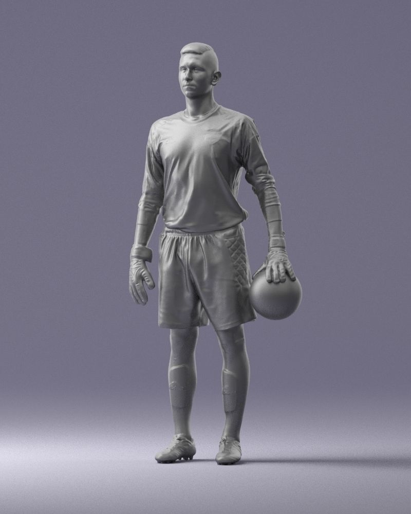 000318 Soccer Goalkeeper with Ball 1114 3dp 3D print model_32