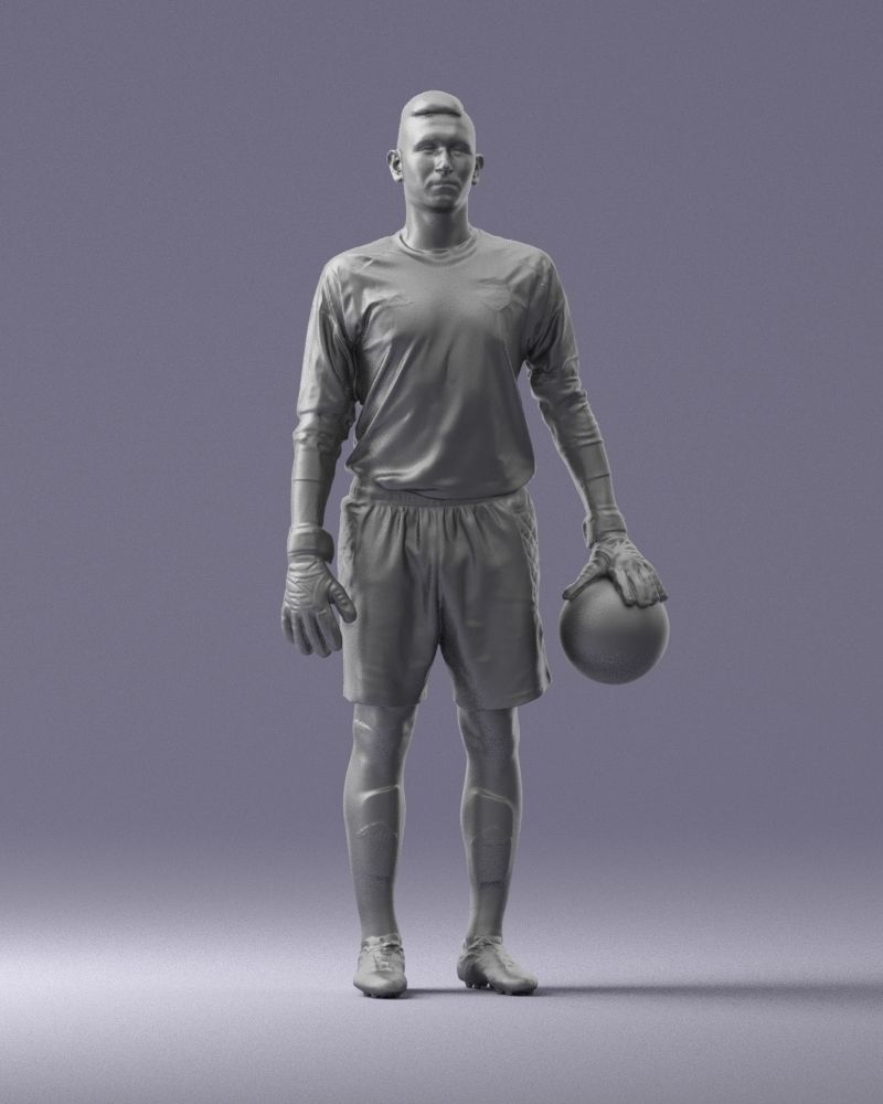 000318 Soccer Goalkeeper with Ball 1114 3dp 3D print model_5