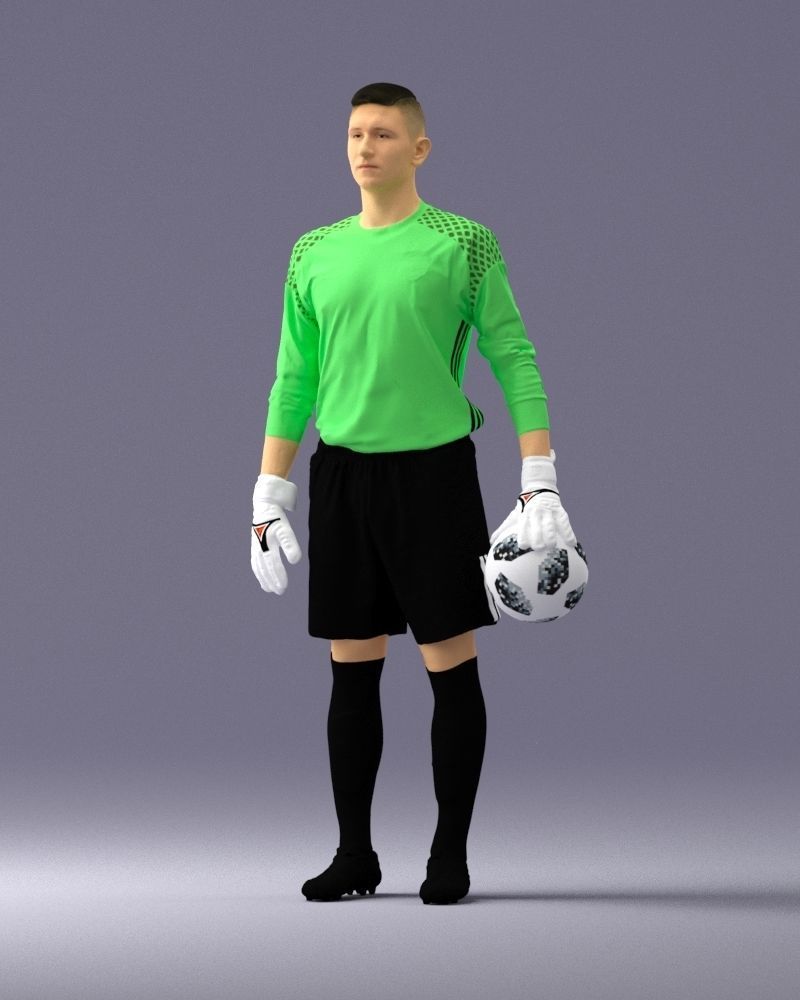 000318 Soccer Goalkeeper with Ball 1114 3dp 3D print model_31