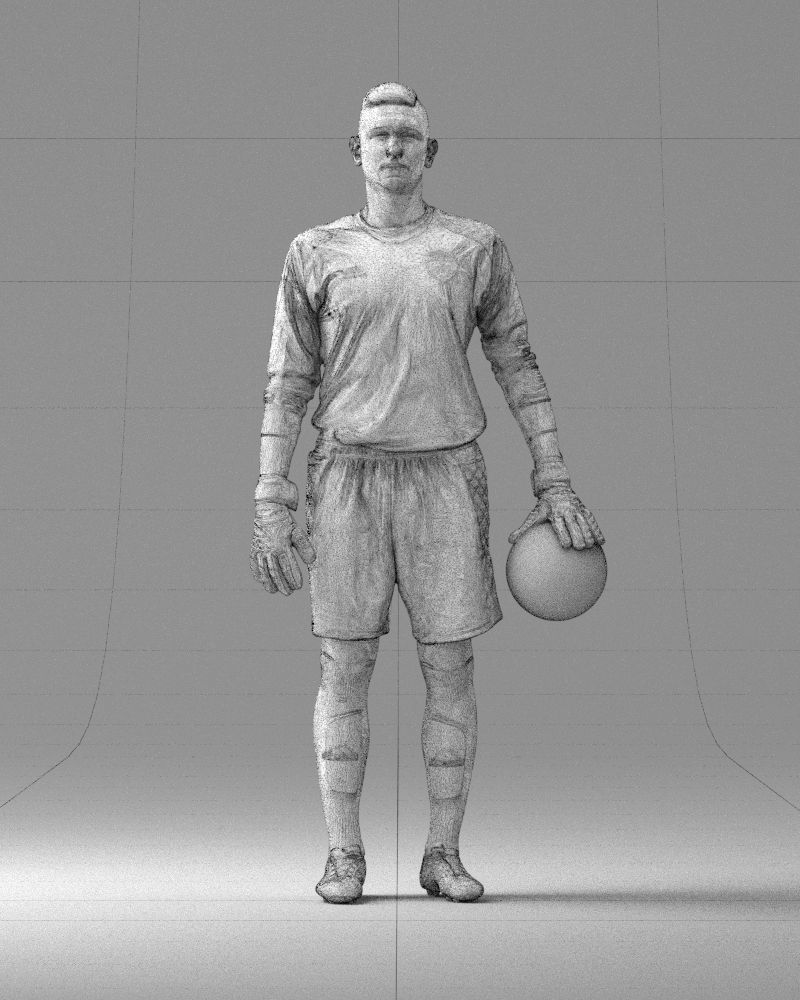 000318 Soccer Goalkeeper with Ball 1114 3dp 3D print model_39