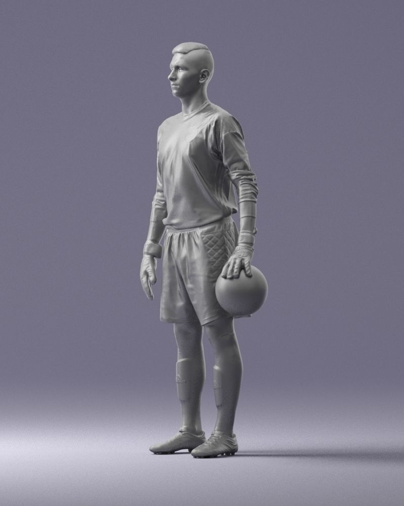 000318 Soccer Goalkeeper with Ball 1114 3dp 3D print model_29