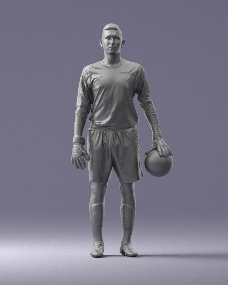 000318 Soccer Goalkeeper with Ball 1114 3dp 3D print model_38