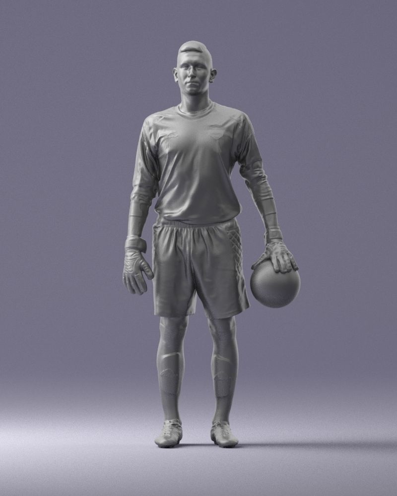 000318 Soccer Goalkeeper with Ball 1114 3dp 3D print model_35