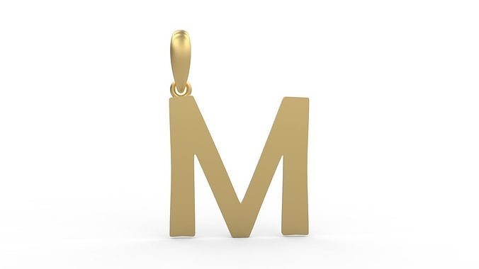 Initial Letters Pendant Berlin Sans M 3D print model