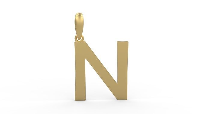 Initial Letters Pendant Berlin Sans N 3D print model