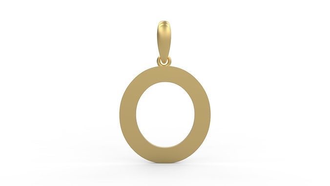 Initial Letters Pendant Berlin Sans O 3D print model
