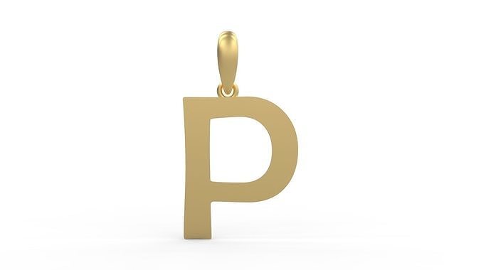 Initial Letters Pendant Berlin Sans P 3D print model