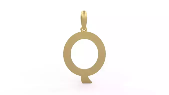 Initial Letters Pendant Berlin Sans Q 3D print model