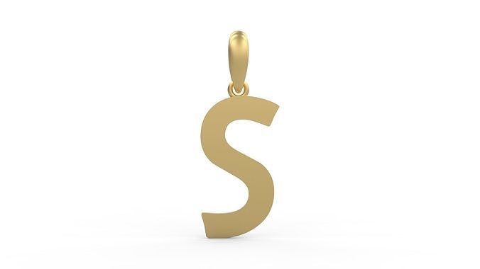 Initial Letters Pendant Berlin Sans S 3D print model