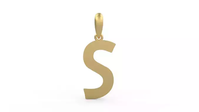 Initial Letters Pendant Berlin Sans S 3D print model