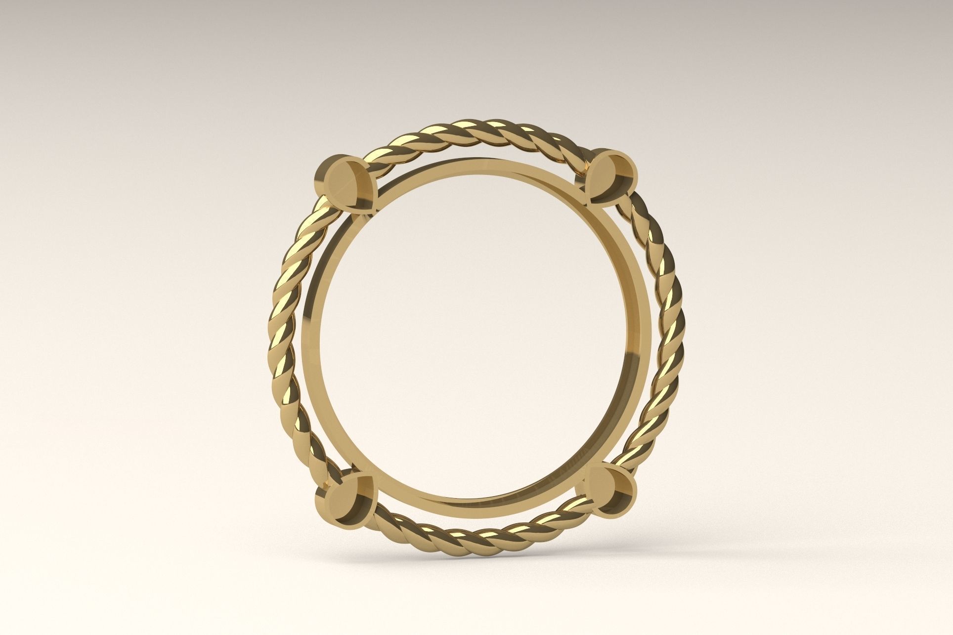 Coin bezel pendant 008 3D print model_2