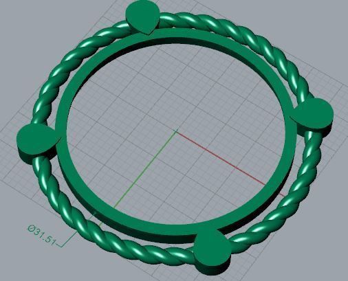 Coin bezel pendant 008 3D print model_3
