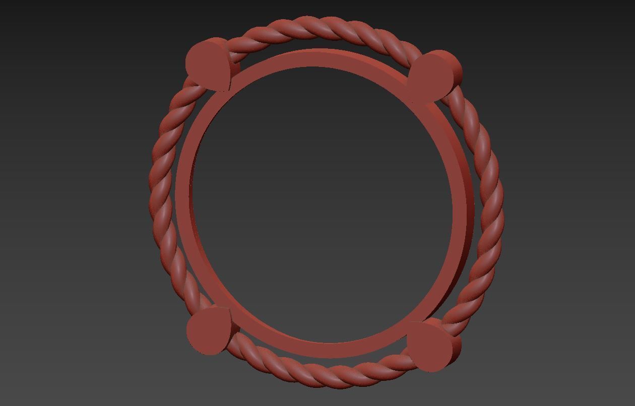 Coin bezel pendant 008 3D print model_5