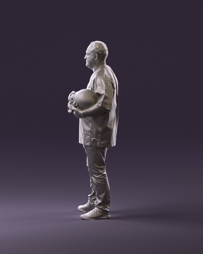 Man in new england patriots jersey 0924 3D Print Ready 3D print model_8