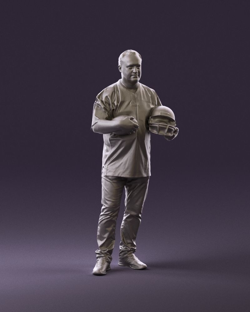 Man in new england patriots jersey 0924 3D Print Ready 3D print model_2