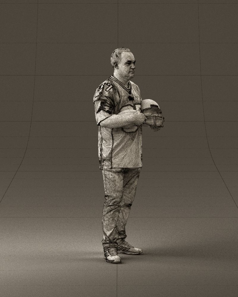 Man in new england patriots jersey 0924 3D Print Ready 3D print model_27