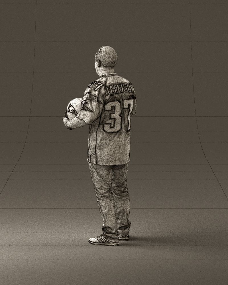 Man in new england patriots jersey 0924 3D Print Ready 3D print model_31