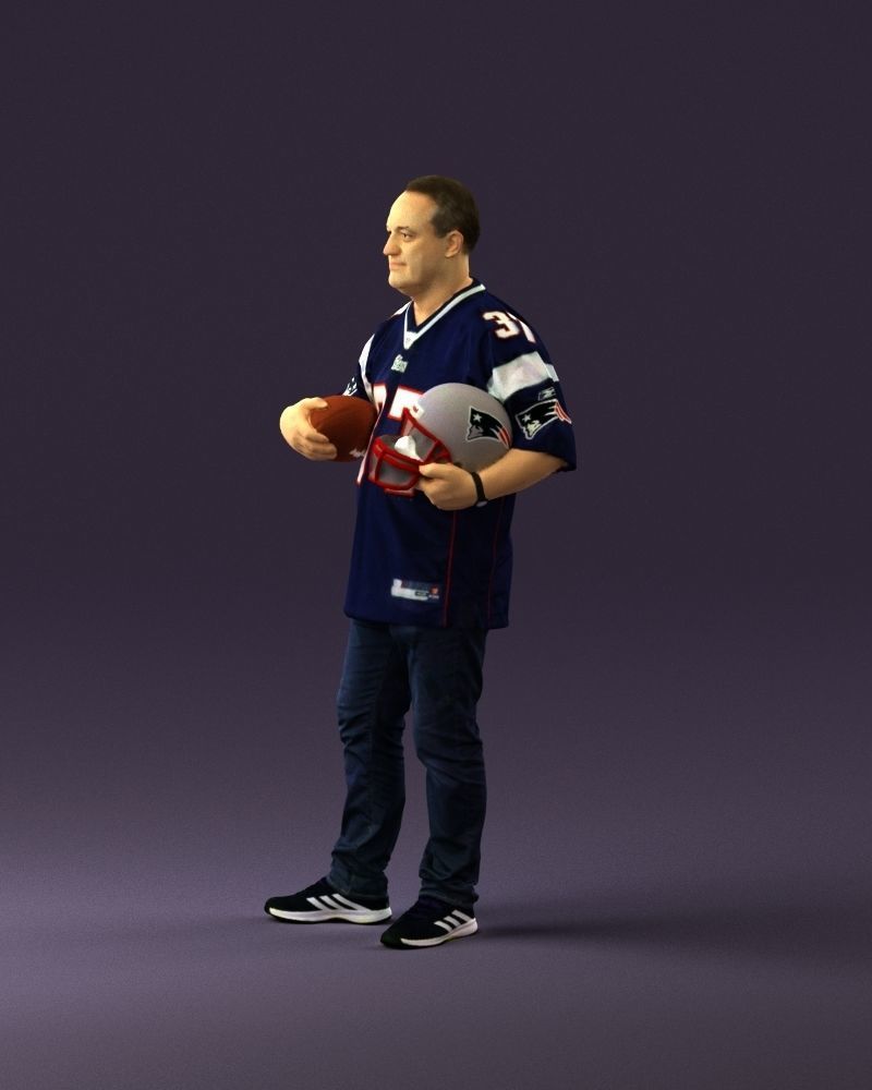 Man in new england patriots jersey 0924 3D Print Ready 3D print model_21