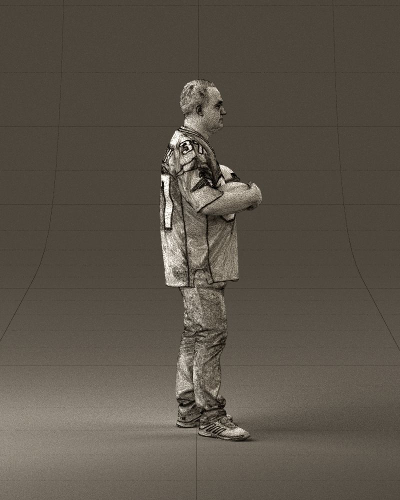 Man in new england patriots jersey 0924 3D Print Ready 3D print model_28