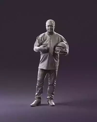 Man in new england patriots jersey 0924 3D Print Ready 3D print model