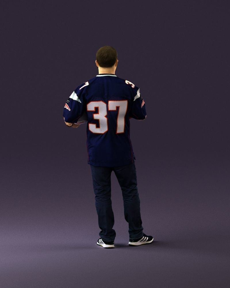 Man in new england patriots jersey 0924 3D Print Ready 3D print model_18