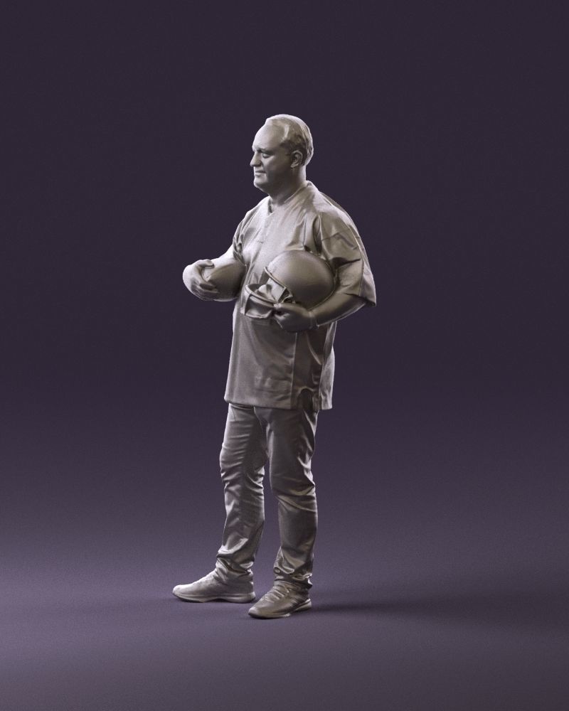 Man in new england patriots jersey 0924 3D Print Ready 3D print model_9