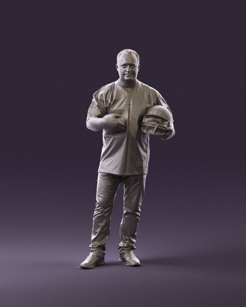 Man in new england patriots jersey 0924 3D Print Ready 3D print model_1