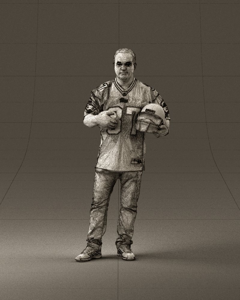 Man in new england patriots jersey 0924 3D Print Ready 3D print model_24