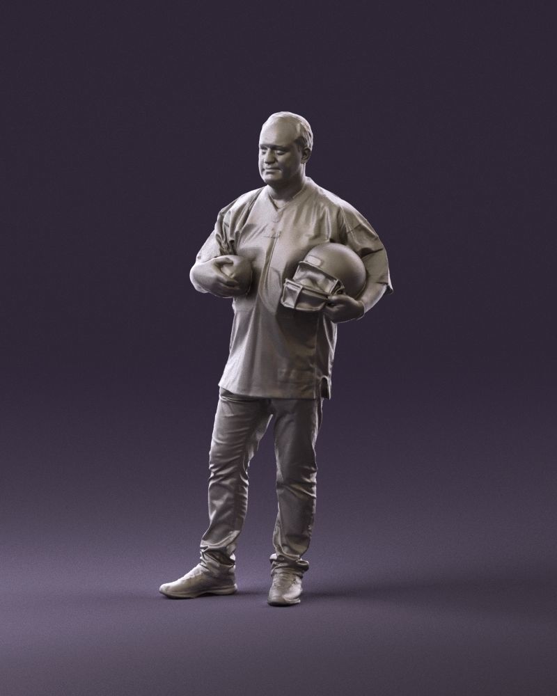 Man in new england patriots jersey 0924 3D Print Ready 3D print model_10