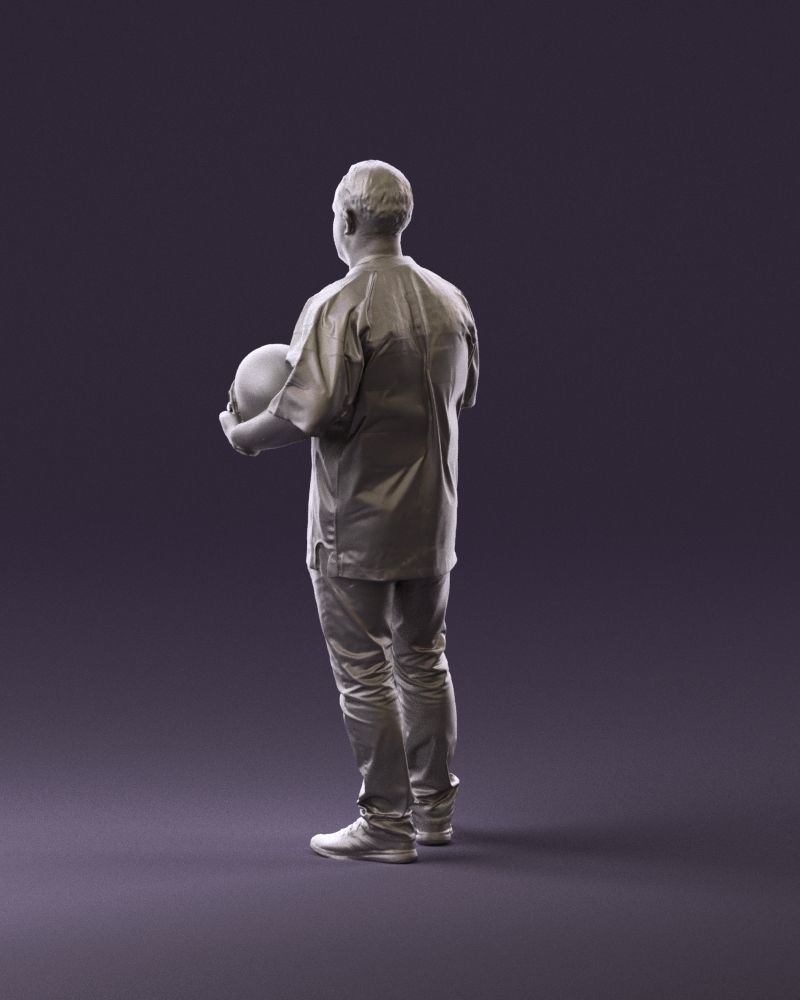 Man in new england patriots jersey 0924 3D Print Ready 3D print model_7