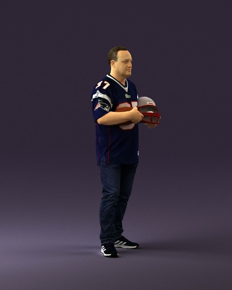 Man in new england patriots jersey 0924 3D Print Ready 3D print model_15
