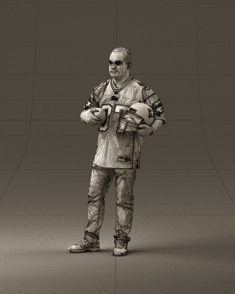 Man in new england patriots jersey 0924 3D Print Ready 3D print model_34