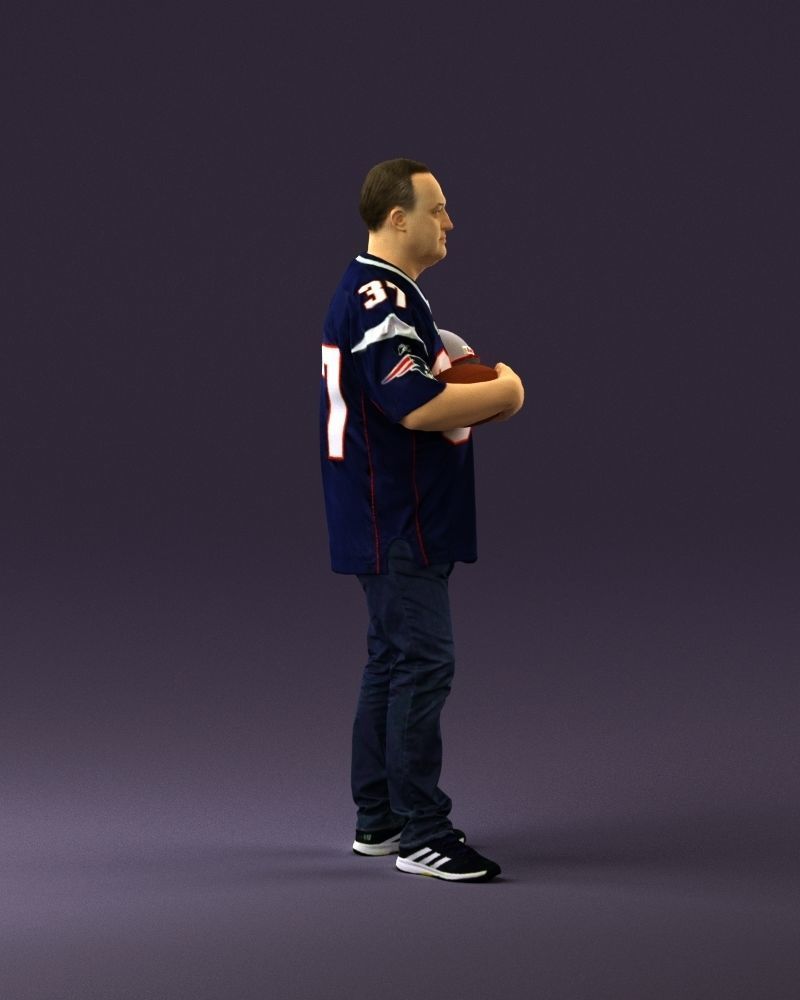 Man in new england patriots jersey 0924 3D Print Ready 3D print model_16