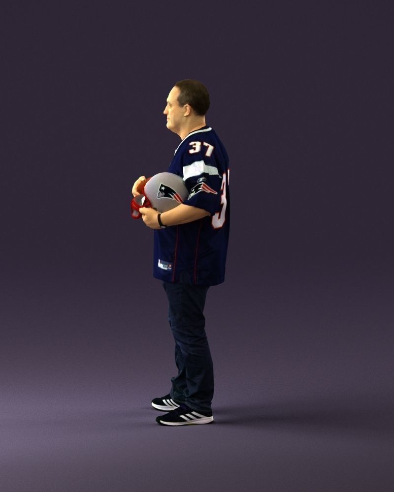 Man in new england patriots jersey 0924 3D Print Ready 3D print model_20