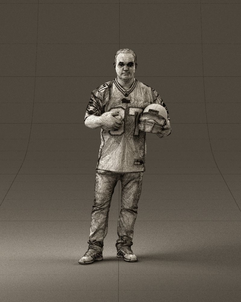 Man in new england patriots jersey 0924 3D Print Ready 3D print model_25