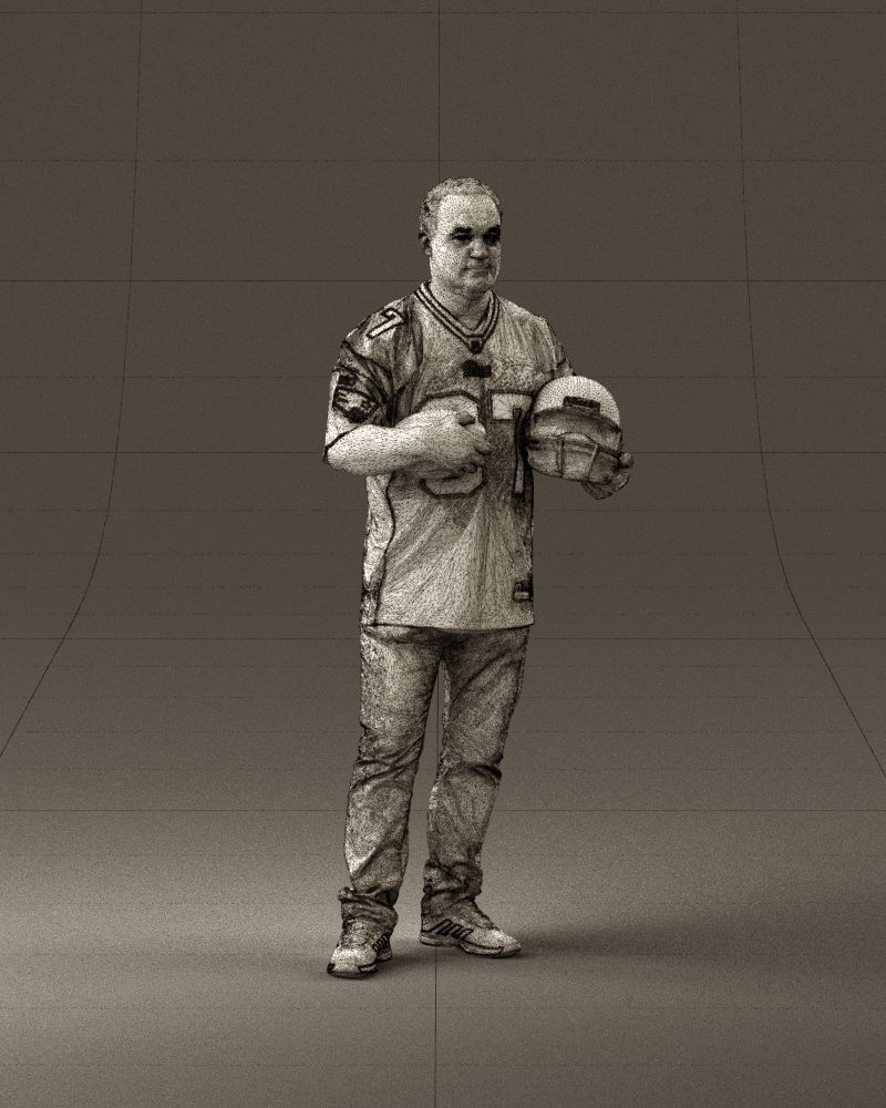 Man in new england patriots jersey 0924 3D Print Ready 3D print model_26