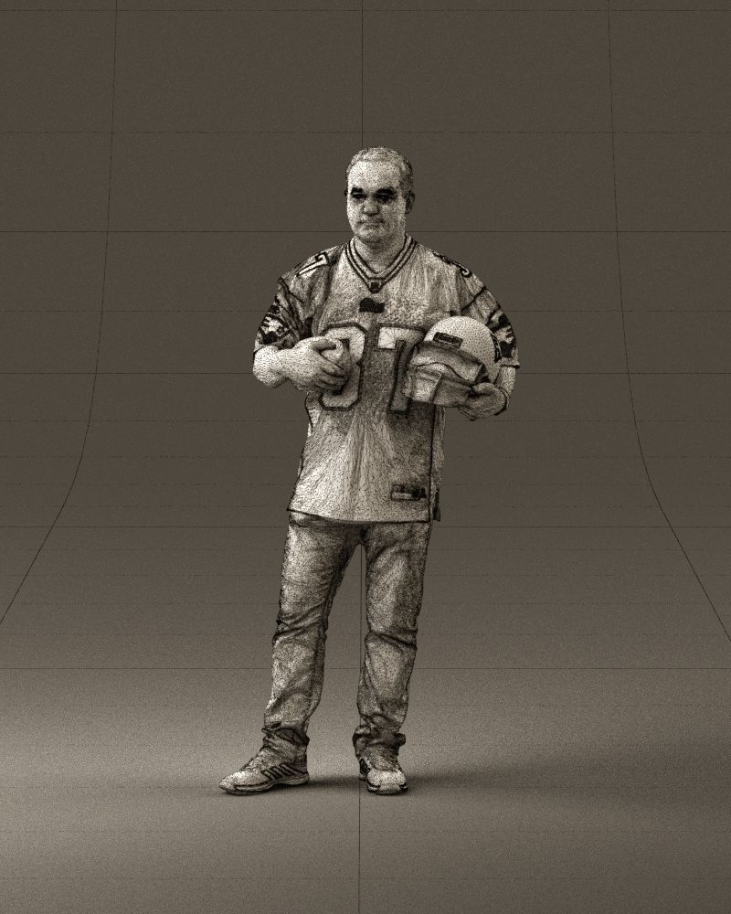 Man in new england patriots jersey 0924 3D Print Ready 3D print model_35