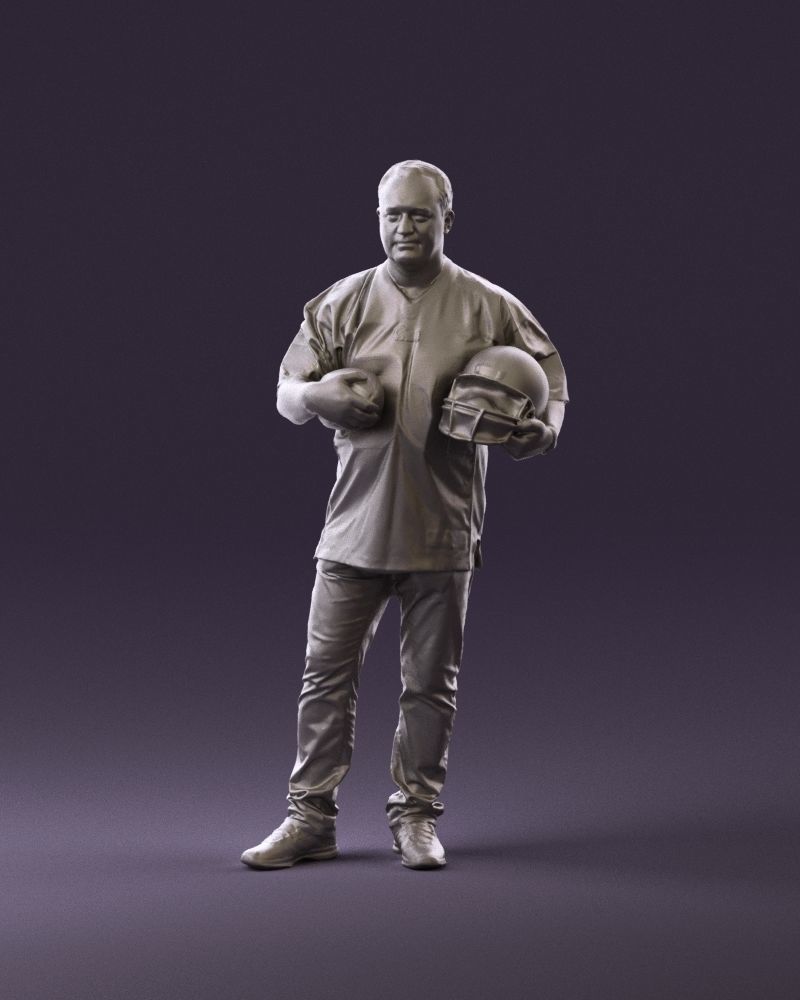 Man in new england patriots jersey 0924 3D Print Ready 3D print model_11