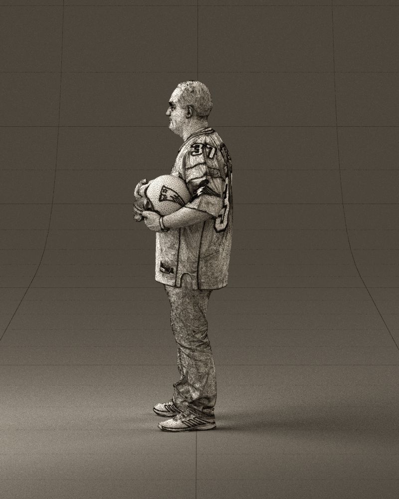 Man in new england patriots jersey 0924 3D Print Ready 3D print model_32