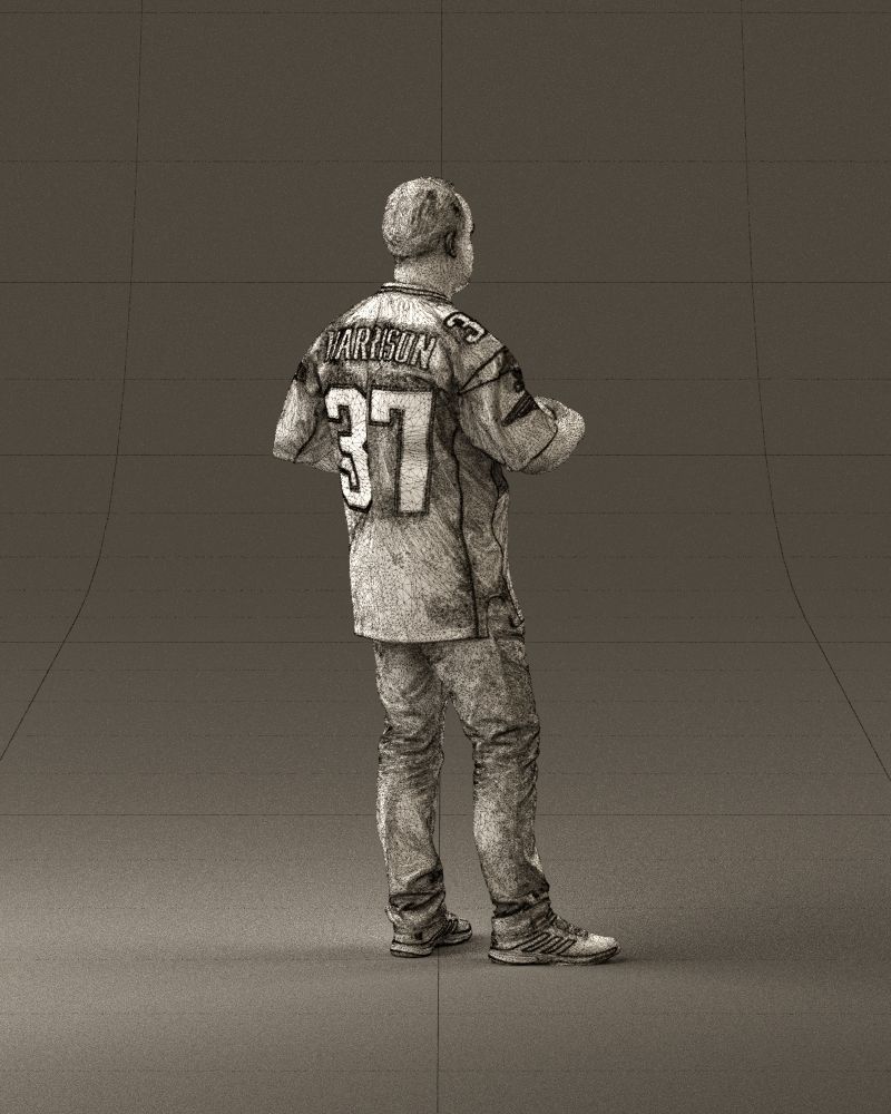 Man in new england patriots jersey 0924 3D Print Ready 3D print model_29