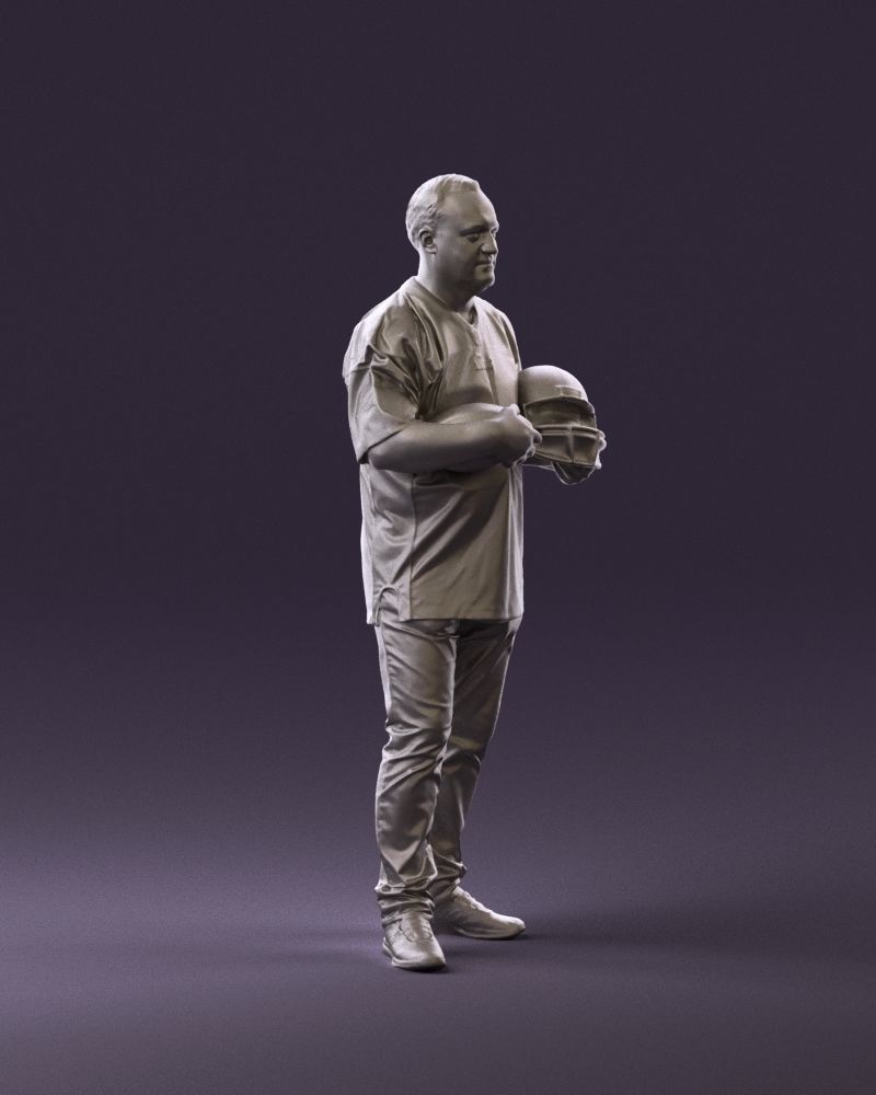 Man in new england patriots jersey 0924 3D Print Ready 3D print model_3