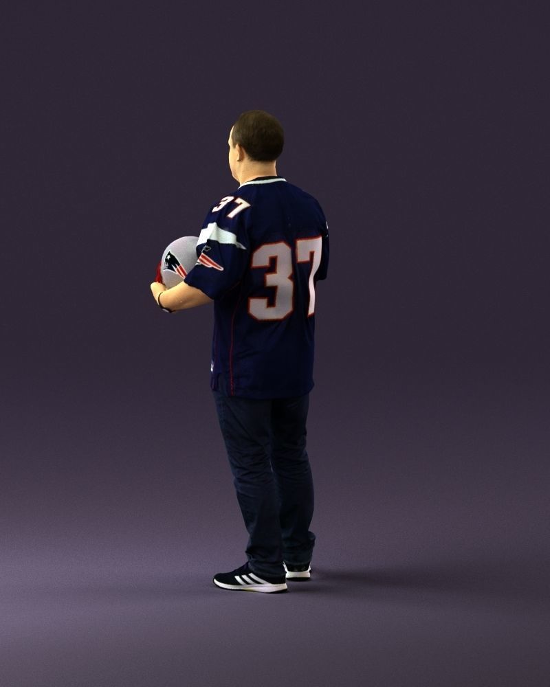 Man in new england patriots jersey 0924 3D Print Ready 3D print model_19