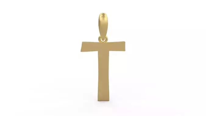 Initial Letters Pendant Berlin Sans T 3D print model