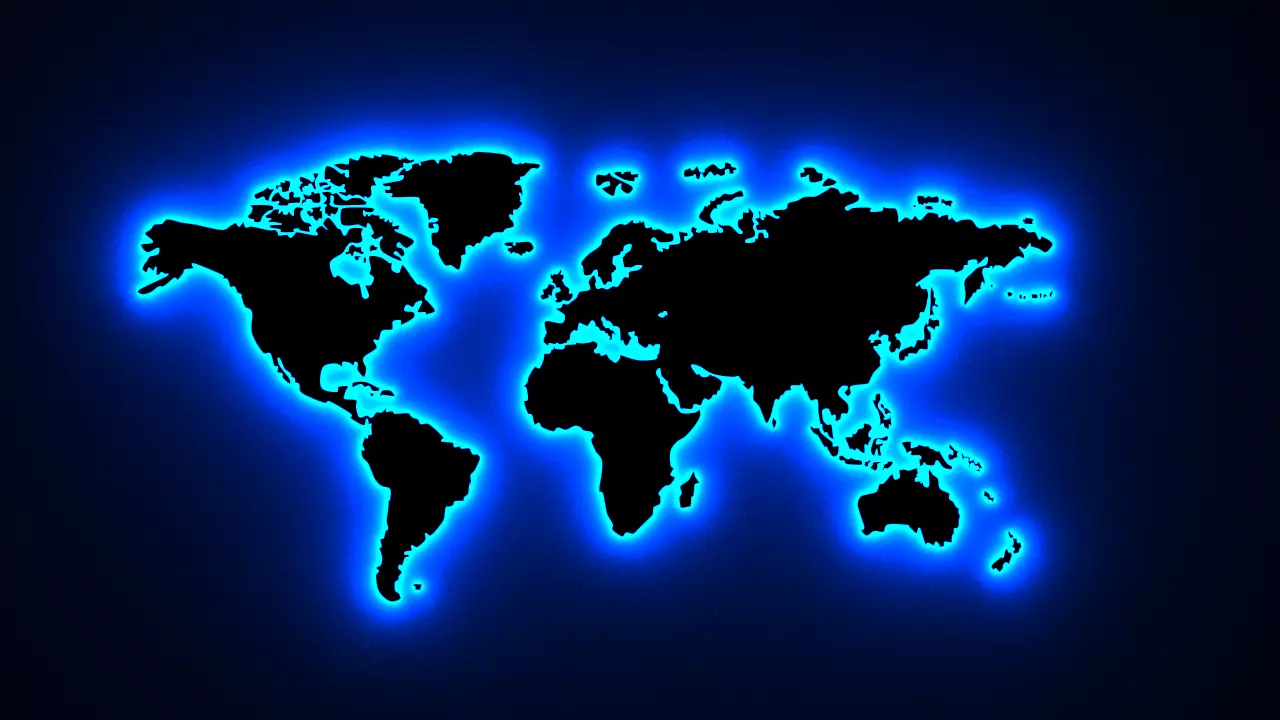 Map with light for interior design 3D model_0