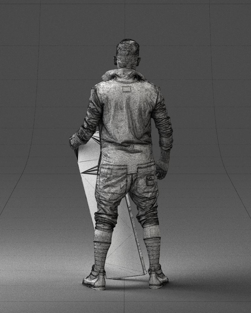 000248 Man with Keyboard Realistic Musician Character 0118 3dp 3D print model_20