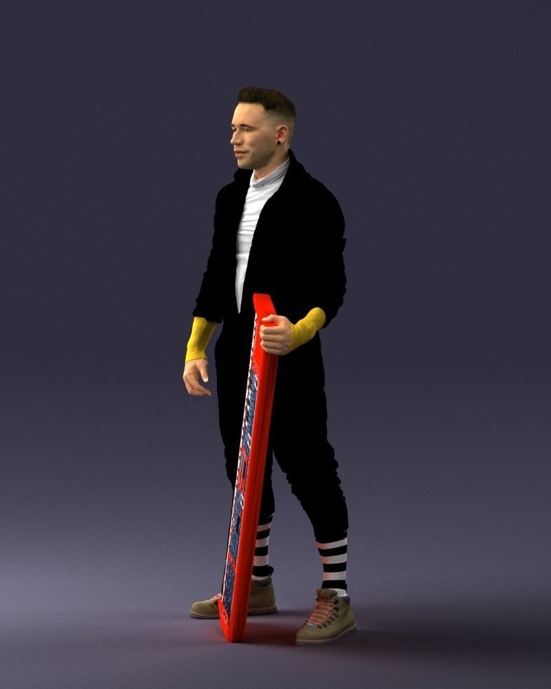 000248 Man with Keyboard Realistic Musician Character 0118 3dp 3D print model_27