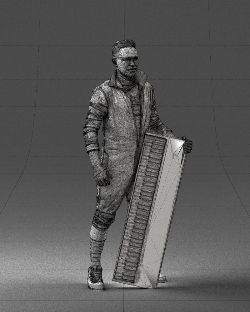 000248 Man with Keyboard Realistic Musician Character 0118 3dp 3D print model_8
