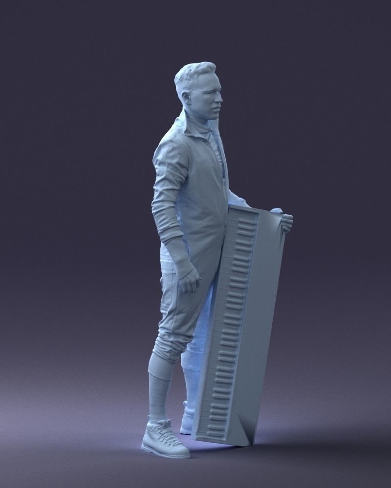 000248 Man with Keyboard Realistic Musician Character 0118 3dp 3D print model_10