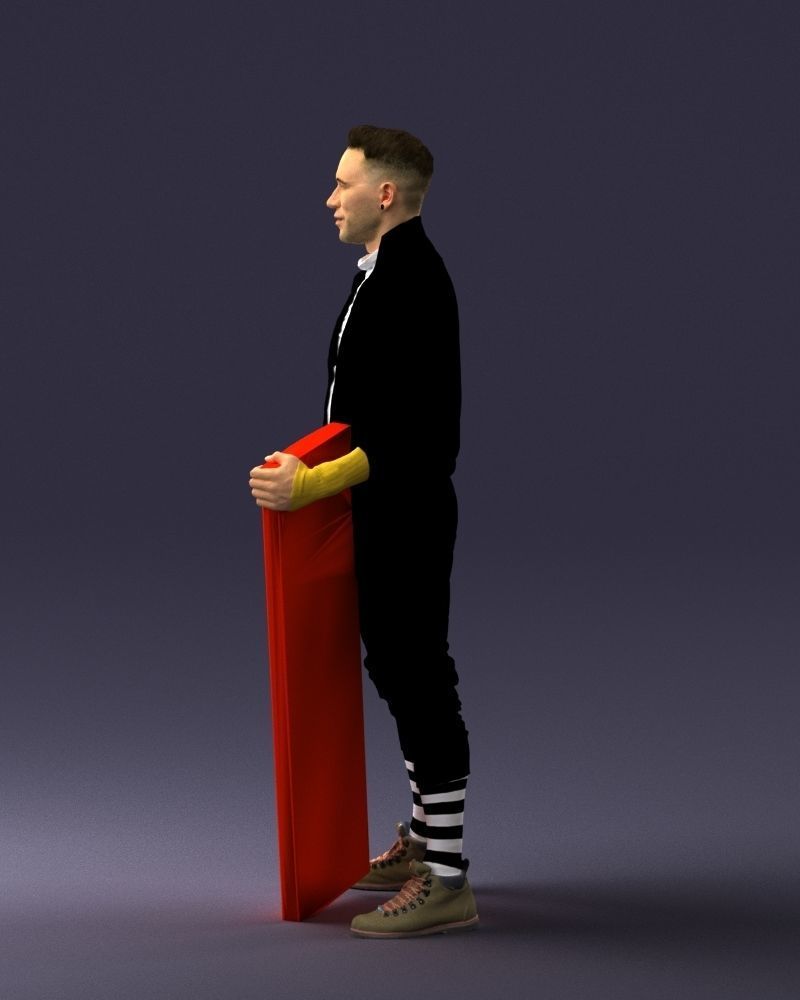 000248 Man with Keyboard Realistic Musician Character 0118 3dp 3D print model_24